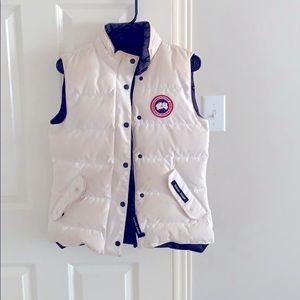 White Canada goose vest
